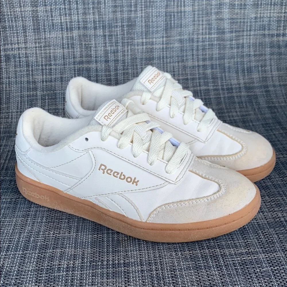 Reebok Kids Forte Lounger GS Sneakers 'Sand/Reebok Gum' Shoes Youth size 1